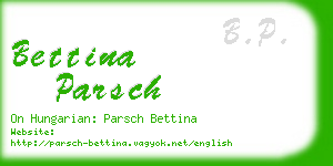 bettina parsch business card